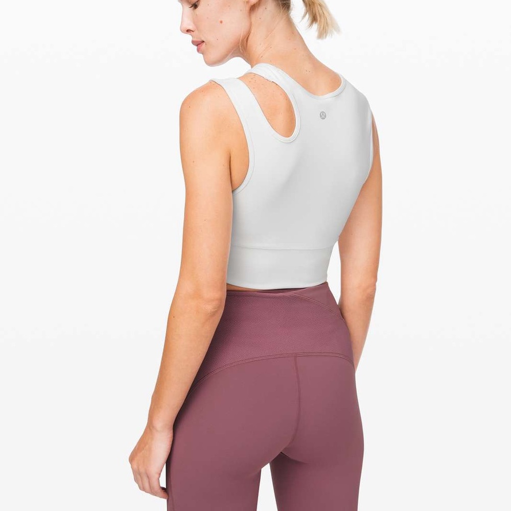 Lululemon Mastered Motion Cropped Tank | White | Size 4
